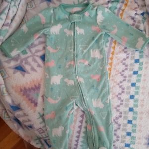 Baby girl footed fleece pajama 9m
